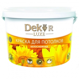 Краска ВД-АК-216  DEKOR для потолков белоснежная, 1,1кг